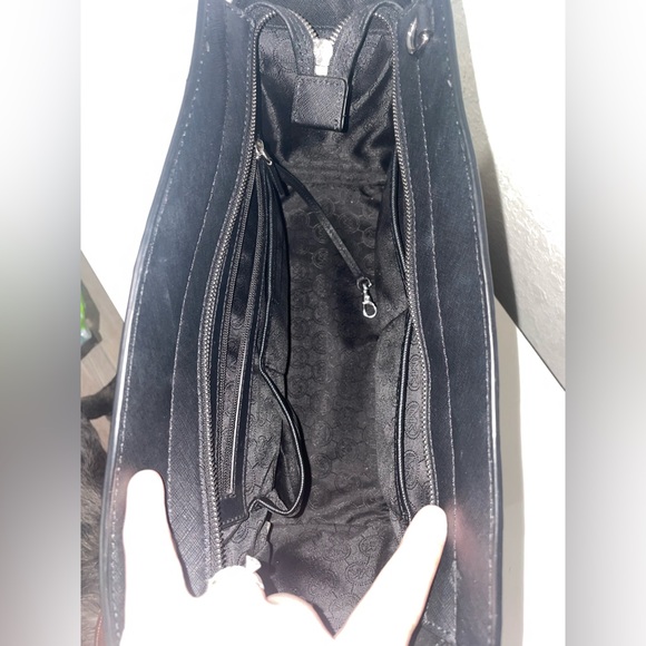 NWOT MICHAEL KORS Selma Large Snake Print Leather Purse Black and Off White - Picture 11 of 14